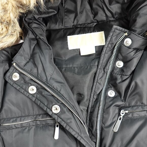 MICHAEL Michael Kors Women's Faux-Fur Trim Hooded Maxi Puffer Coat Small - Picture 5 of 9